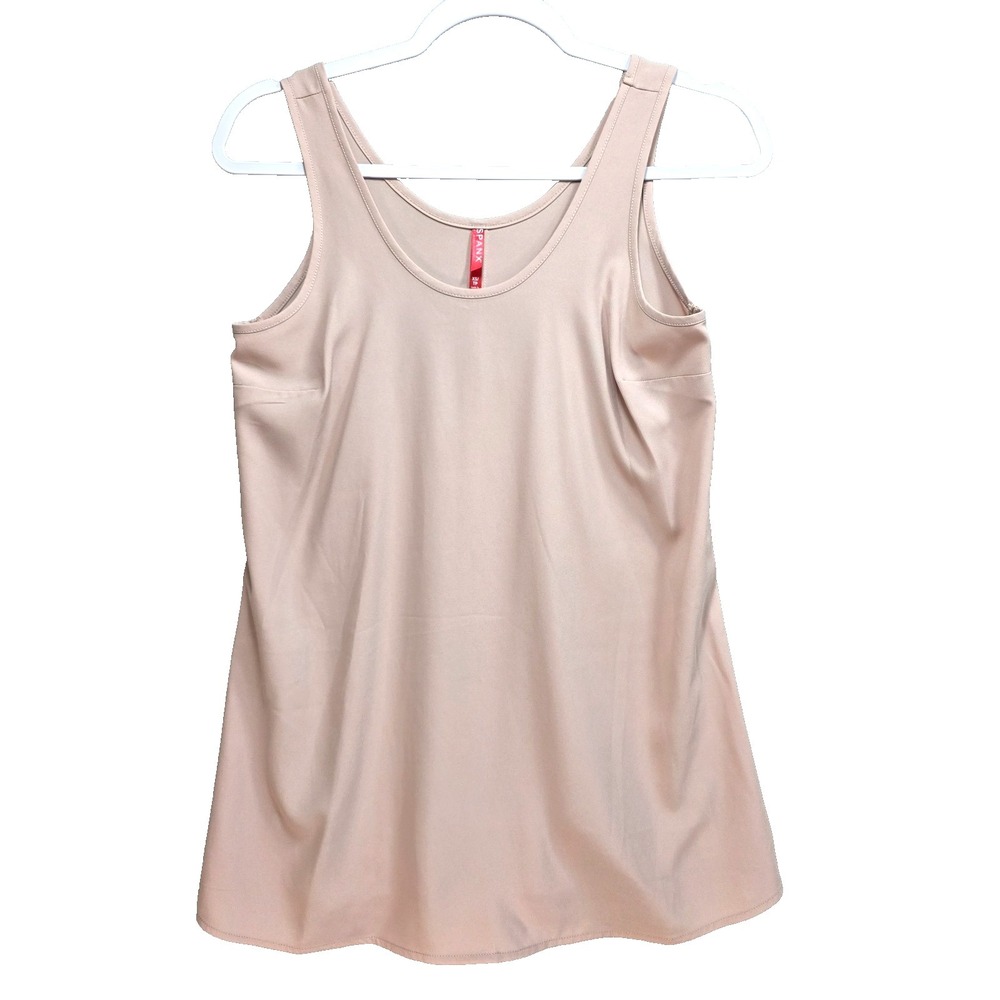 Spanx Perfect Length Top Womens XS Tank Top Chiffon Shapewear Slimming Pink
